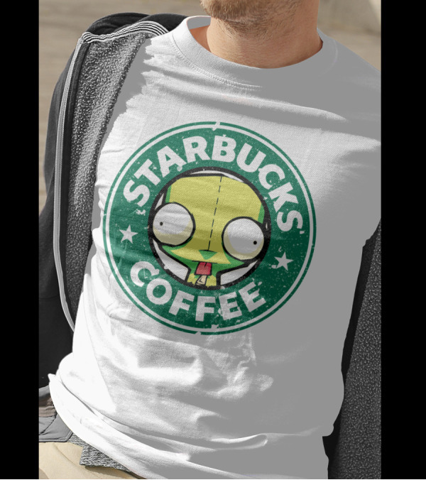 Starbucks Coffee Cute Gir Invader Zim T-Shirt