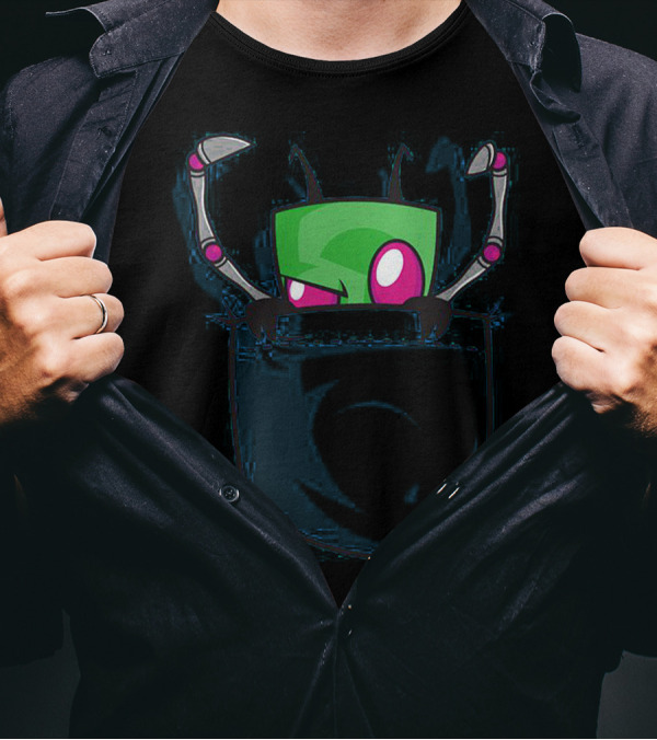 Gir Invader Zim Cute Pocket T-Shirt