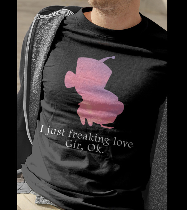 I Just Freaking Love Gir Invader Zim Silhouette Clouds T-Shirt