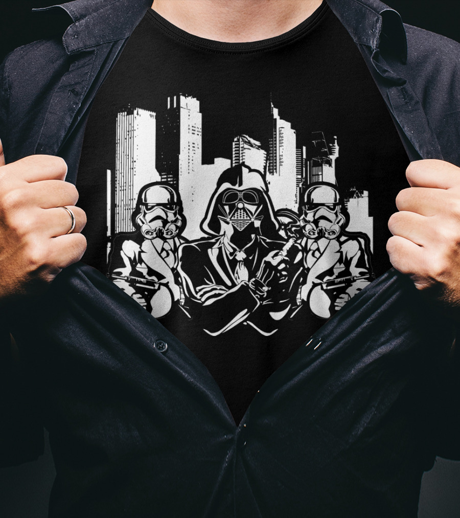 City Empire Darth Vader And Stormtroopers Star Wars T-Shirt