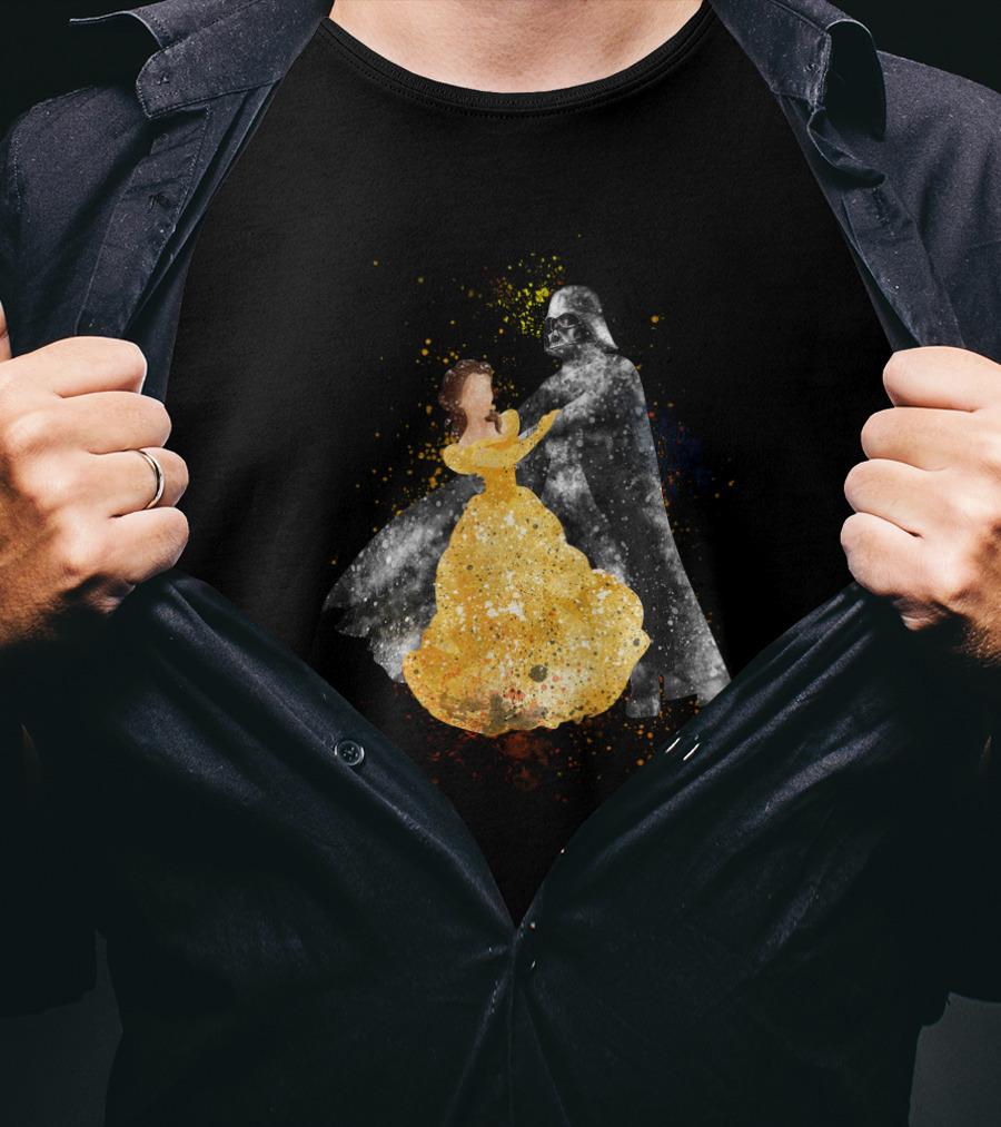 Dancing With Beauty And Darth Vader Star Wars Crossover T-Shirt