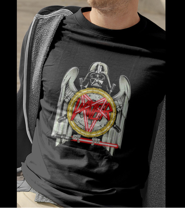 Darth Vader Slayer Dark Side Star Wars Logo Crossed Lightsabers T-Shirt