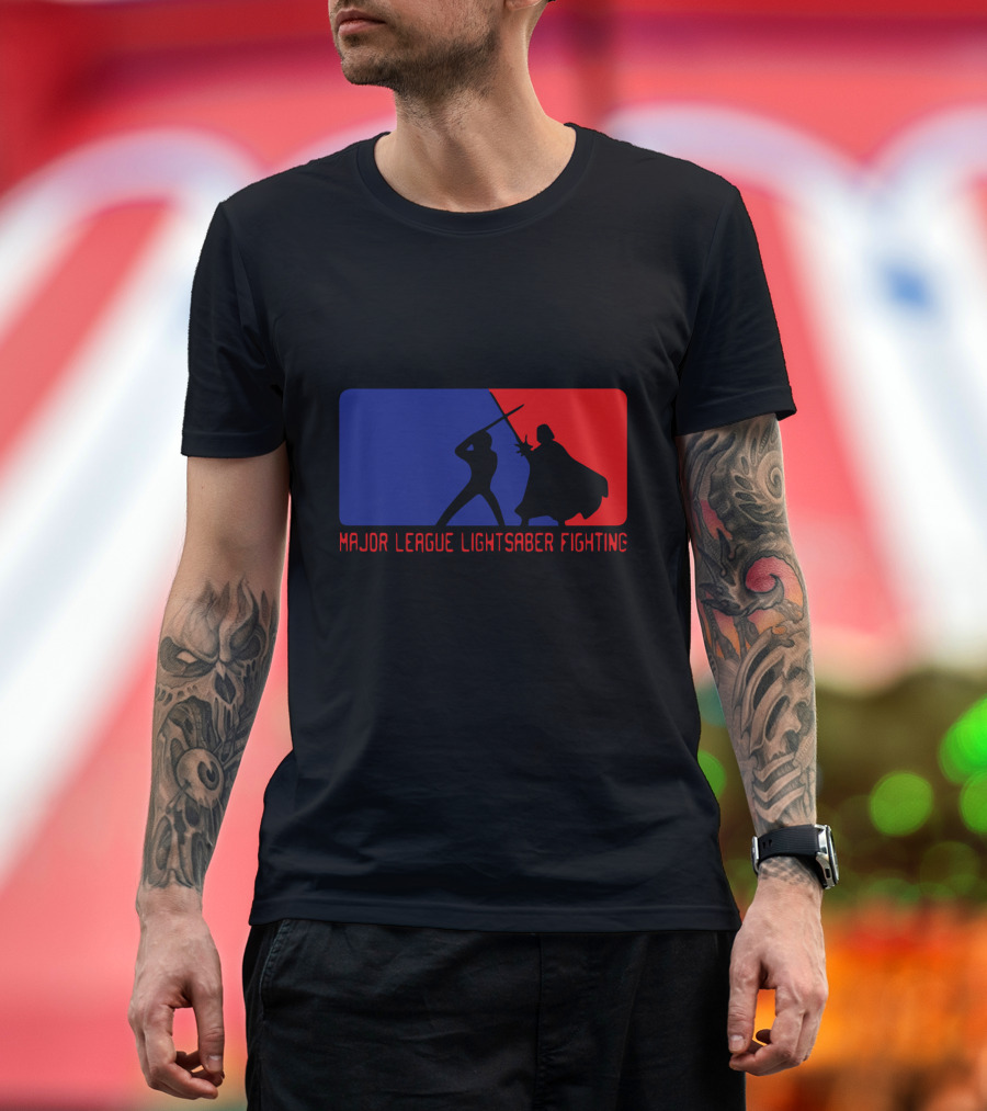 Major League Lightsaber Fighting Darth Vader Star Wars T-Shirt