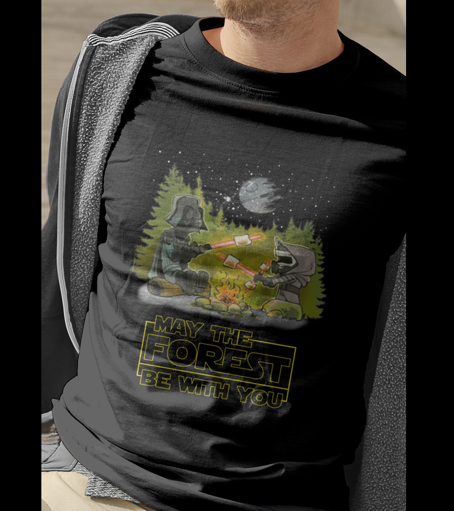 May The Forest Be With You Darth Vader Star Wars Campfire Scene T-Shirt