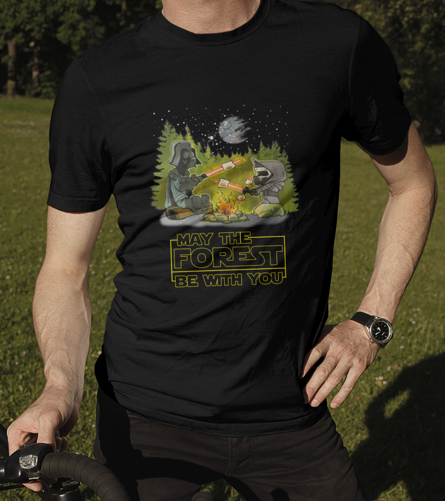 May The Forest Be With You Darth Vader Star Wars Campfire Scene T-Shirt