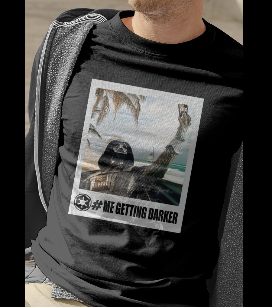 Me Getting Darker Darth Vader Star Wars Beach Selfie T-Shirt