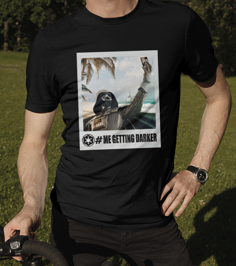 Me Getting Darker Darth Vader Star Wars Beach Selfie T-Shirt