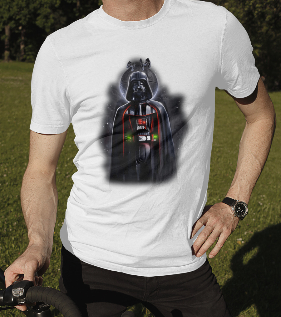 Star Wars Darth Vader With Death Star And Signature T-Shirt