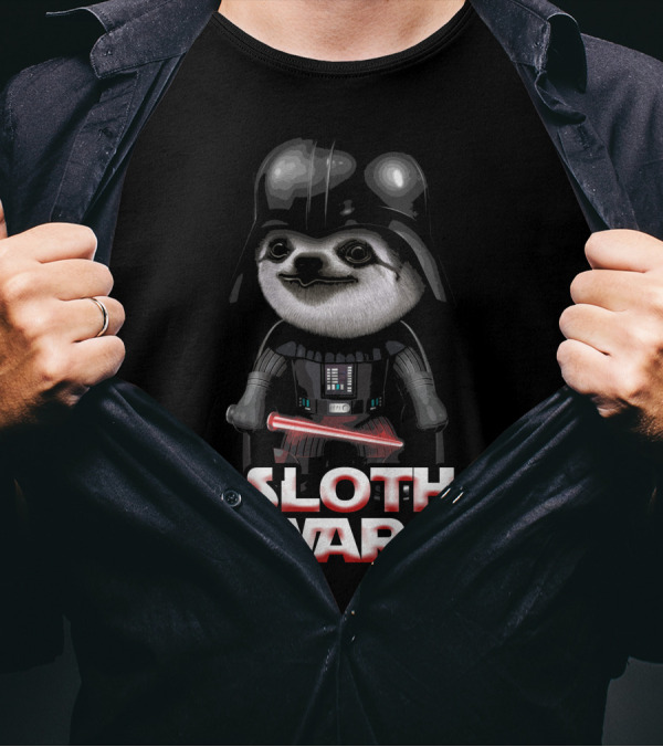 Sloth Wars Funny Darth Vader Star Wars T-Shirt