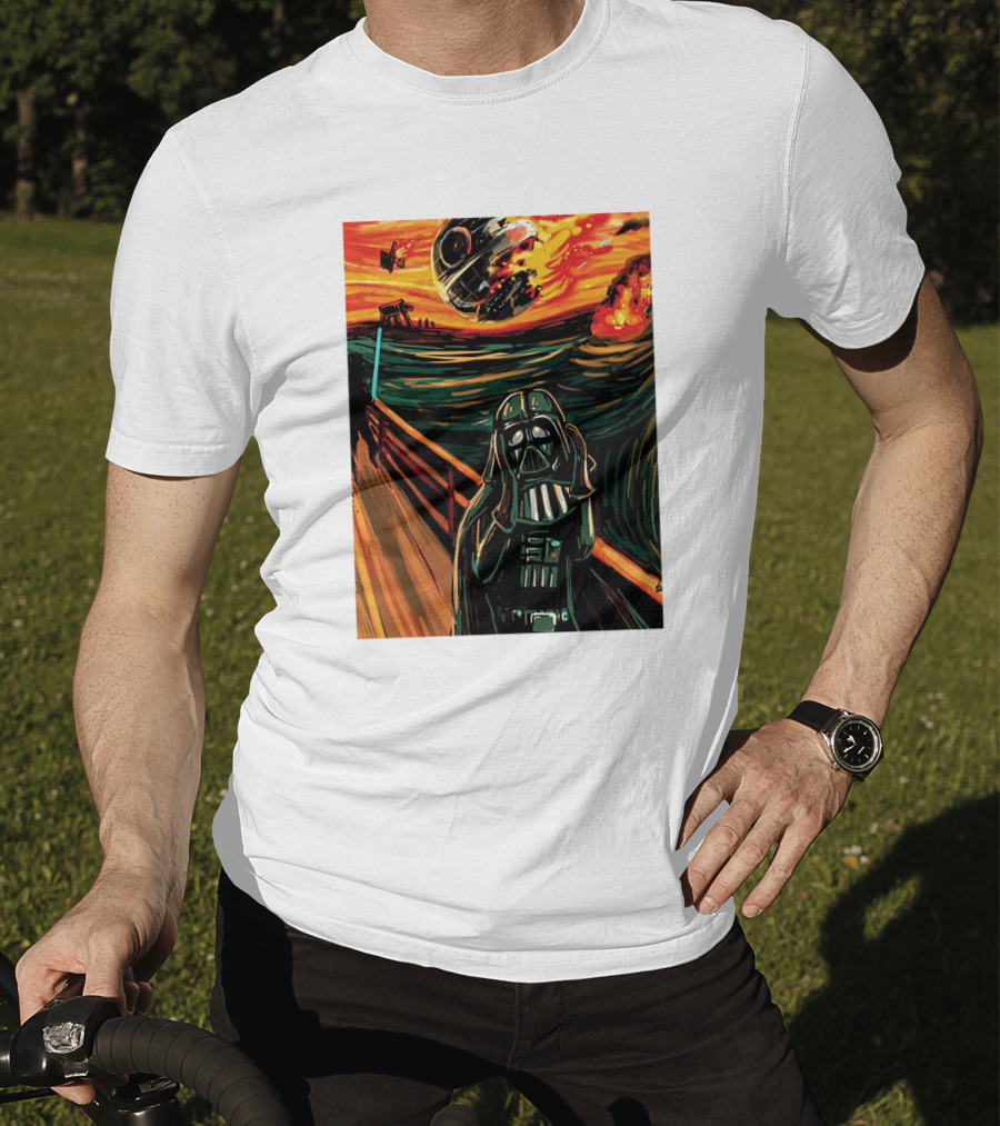 Darth Vader The Scream Star Wars Death Star Explosion Scene T-Shirt