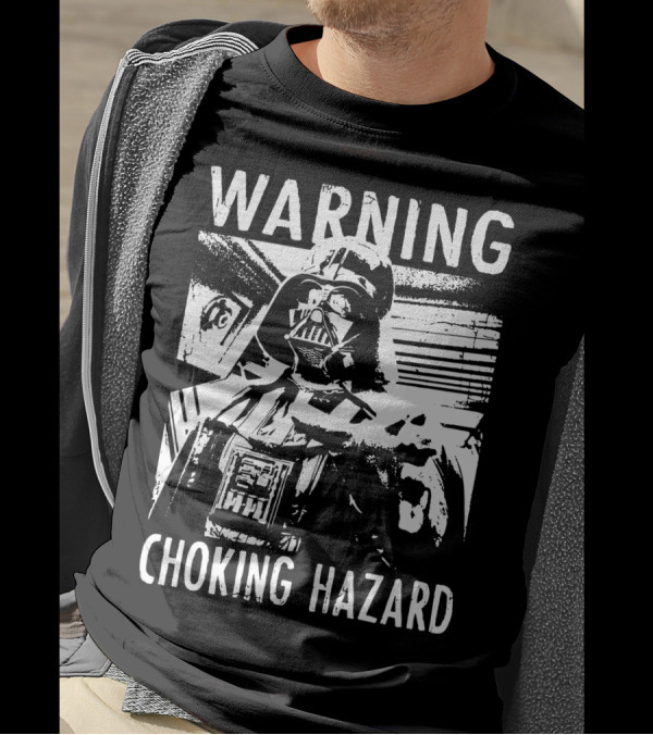 Warning Choking Hazard Darth Vader Star Wars T-Shirt