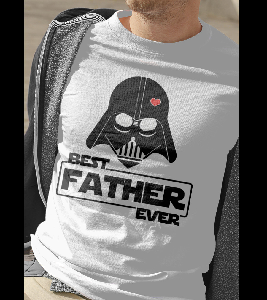 Best Father Ever Father's Day Darth Vader Star Wars Helmet Heart T-Shirt