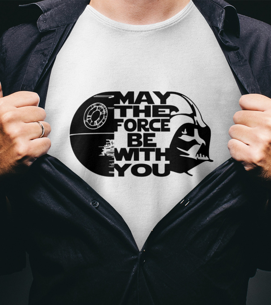 May The Force Be With You Death Star Darth Vader Star Wars T-Shirt