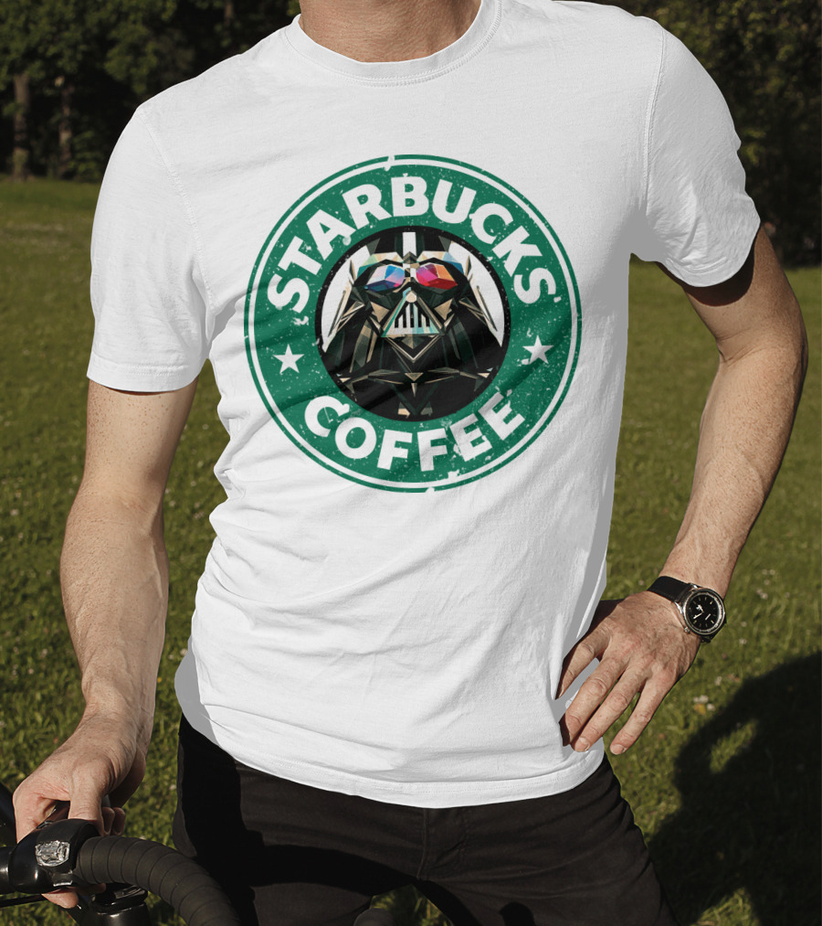 Starbucks Coffee Darth Vader Star Wars Logo Mashup T-Shirt
