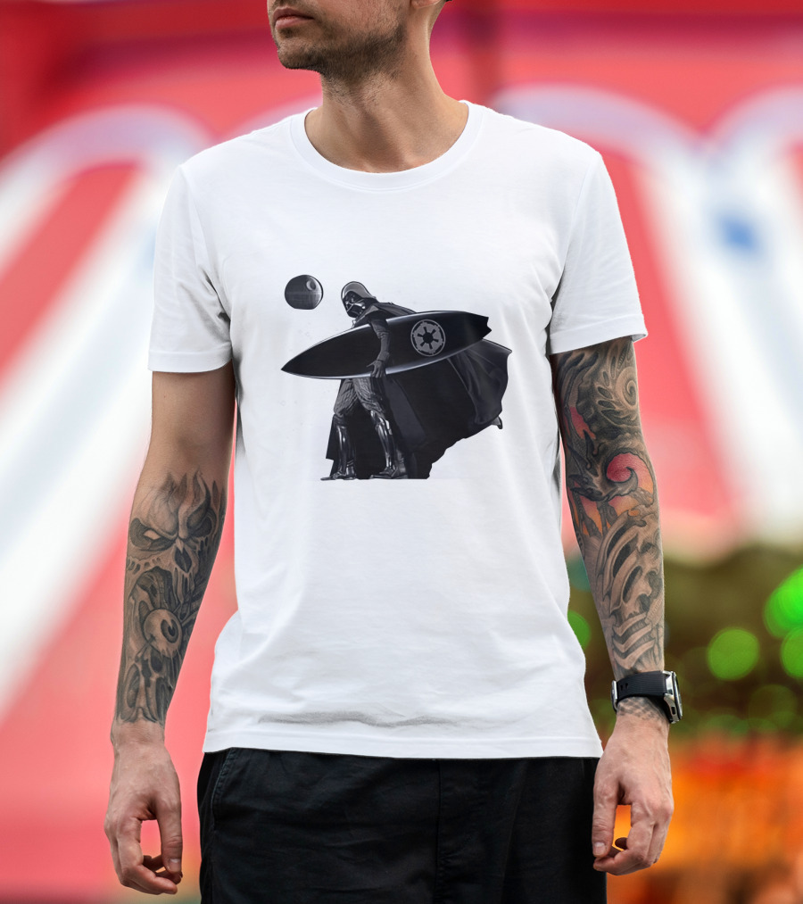 Darth Vader Surfing Dark Side Star Wars Imperial T-Shirt