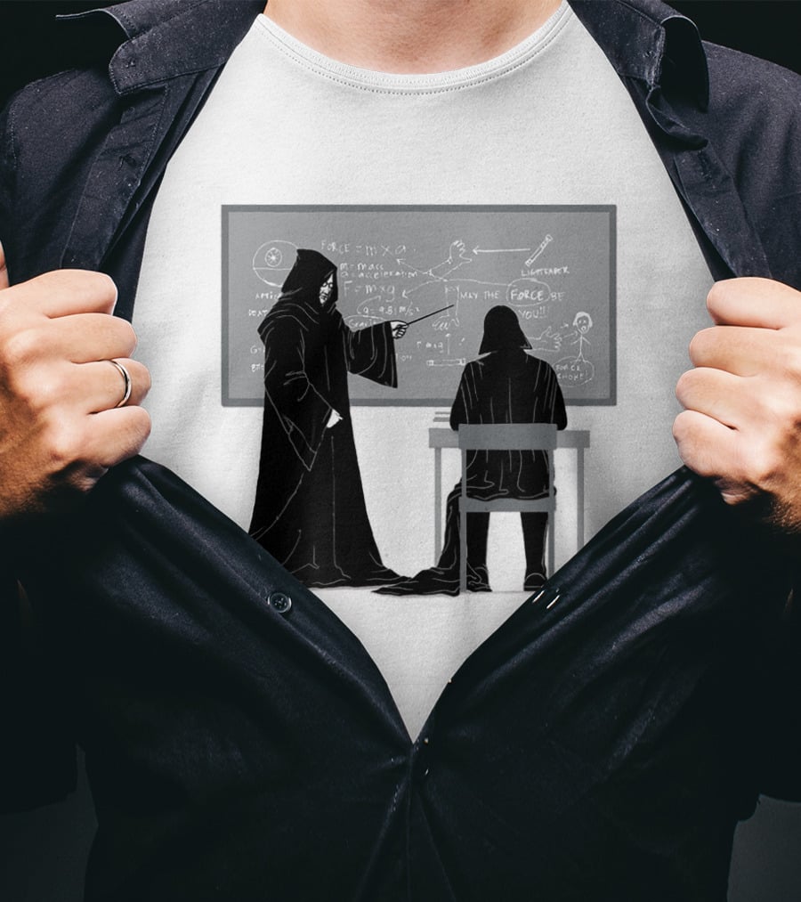 Teach The Force Darth Vader Dark Side Star Wars Classroom T-Shirt