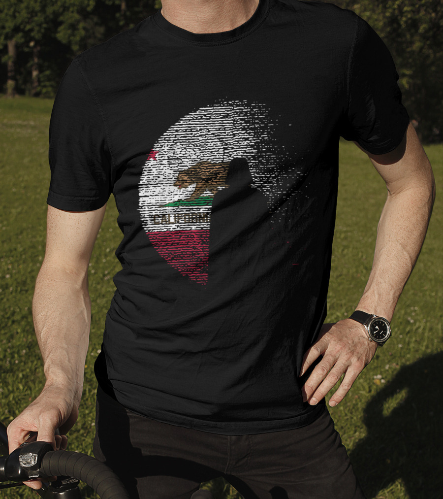 California State Flag Death Star Wars Moon Design Vader T-Shirt