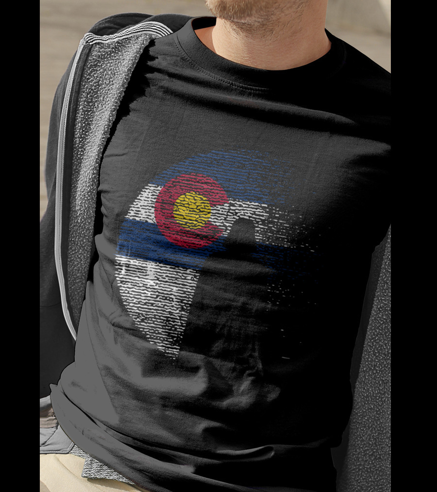 Colorado State Flag Darth Vader Death Star Moon T-Shirt