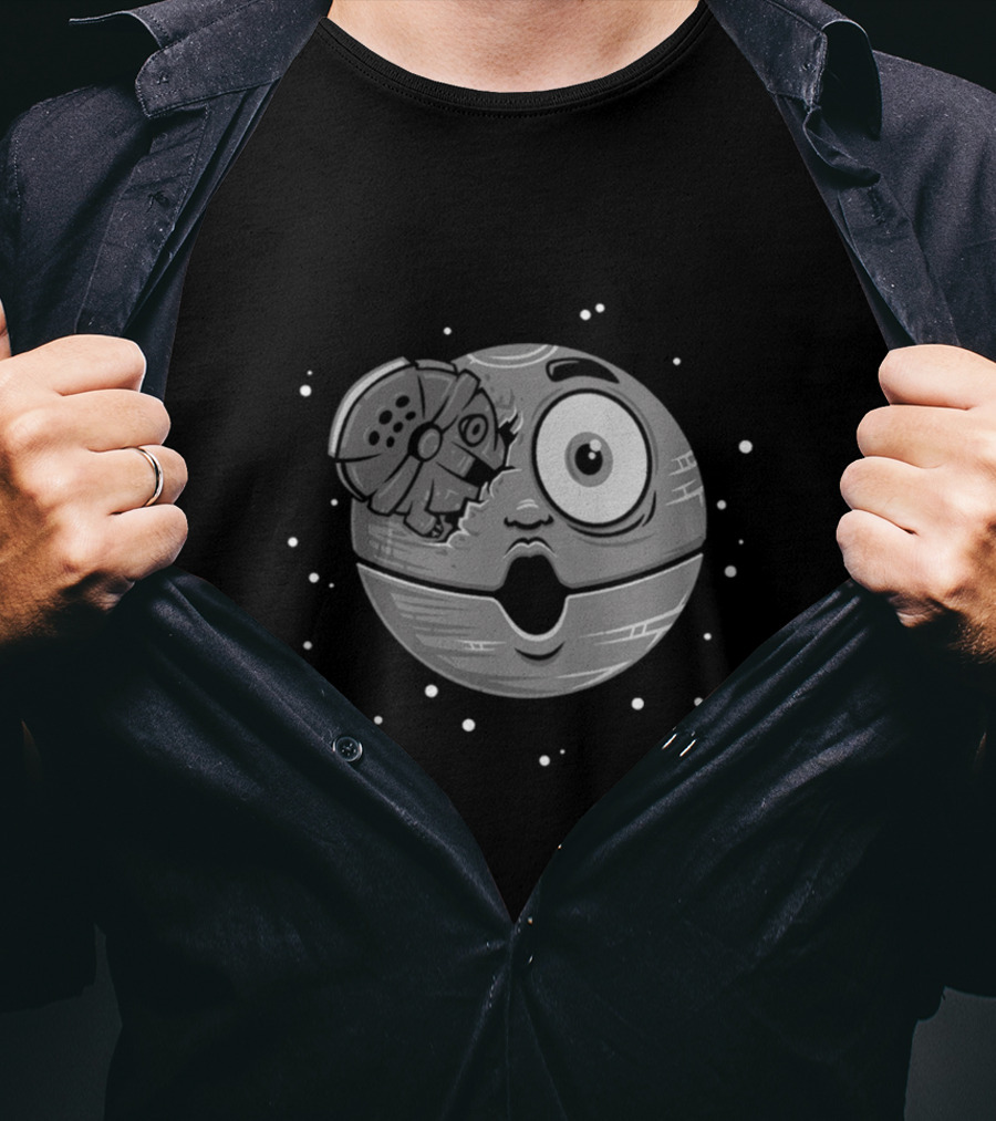 Crash Falcon Collides With Death Moon Star Wars T-Shirt