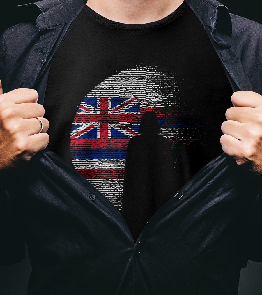 Hawaii State Flag Star Wars Death Star Vader T-Shirt