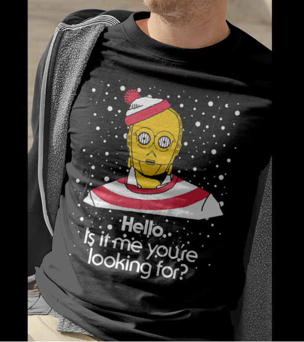 Star Wars C3PO Hello Is It Me You're Looking For Droids Waldo Mashup T-Shirt