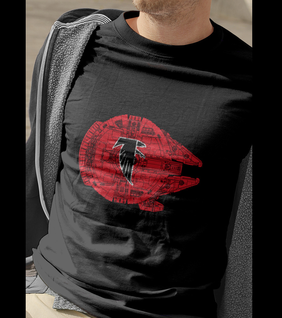 Atlanta Falcons Star Wars Millennium Falcon Crossover T-Shirt