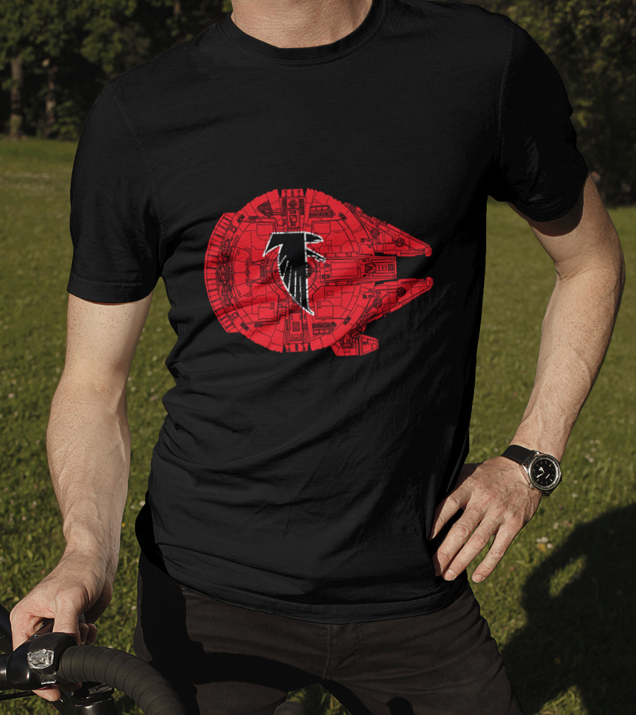 Atlanta Falcons Star Wars Millennium Falcon Crossover T-Shirt