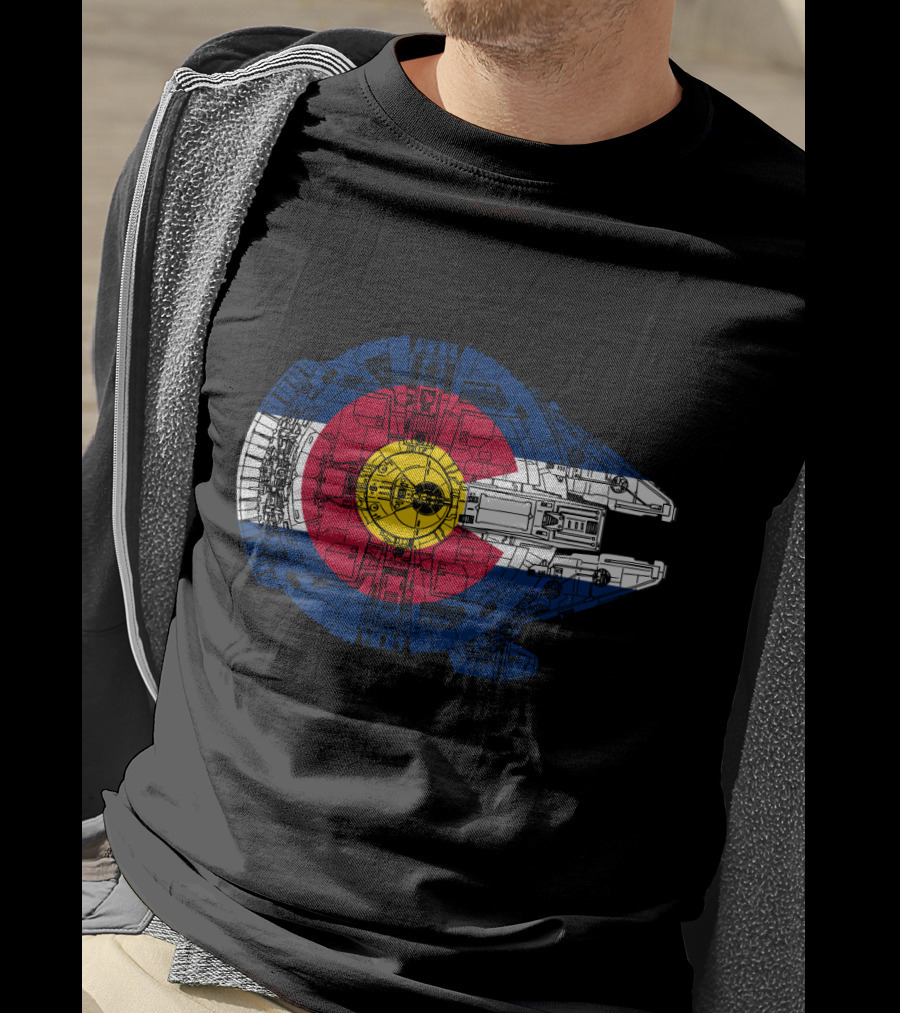 Colorado Flag Millennium Falcon Mashup T-Shirt