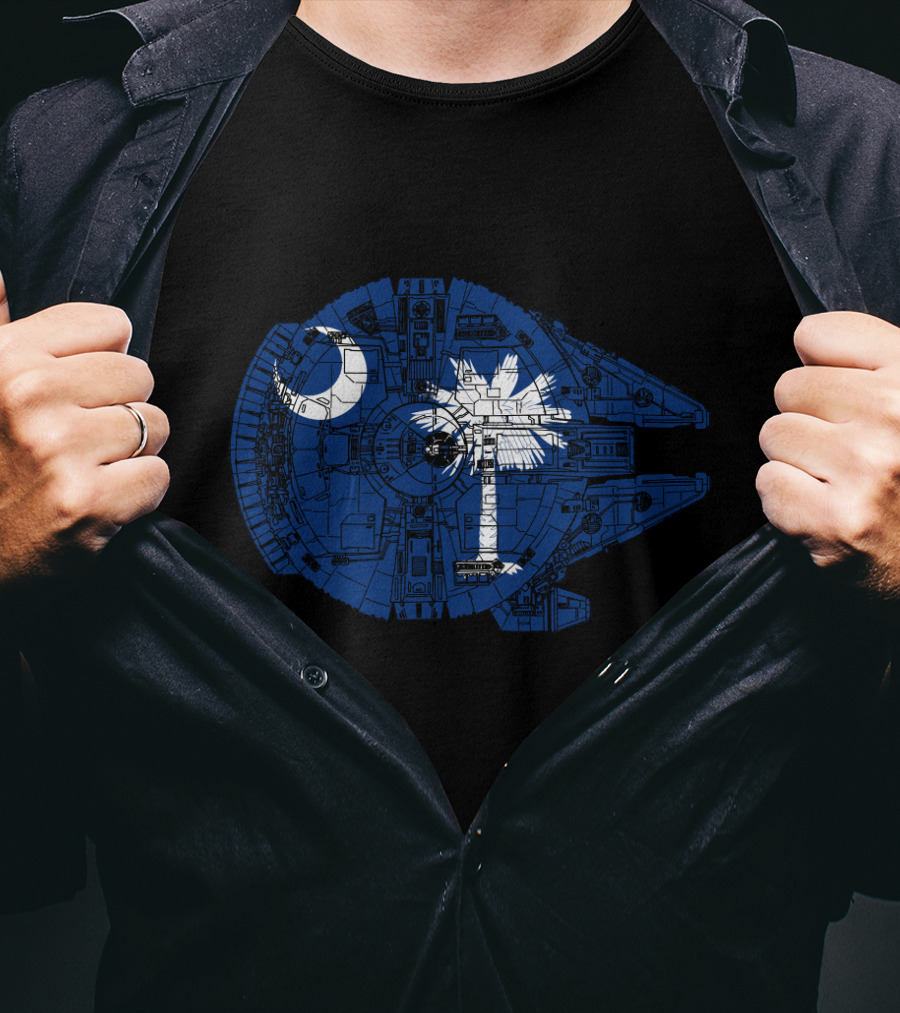 South Carolina Flag Millennium Falcon T-Shirt