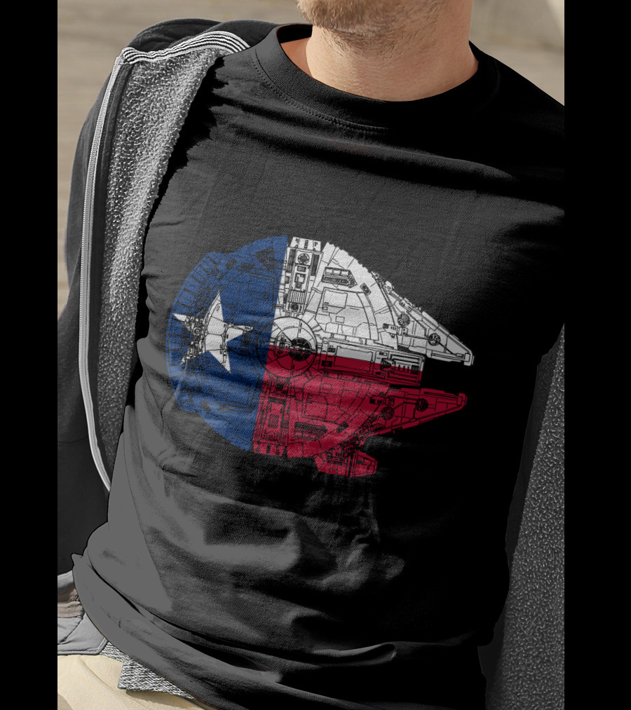 Texas Flag Millennium Falcon Fusion T-Shirt
