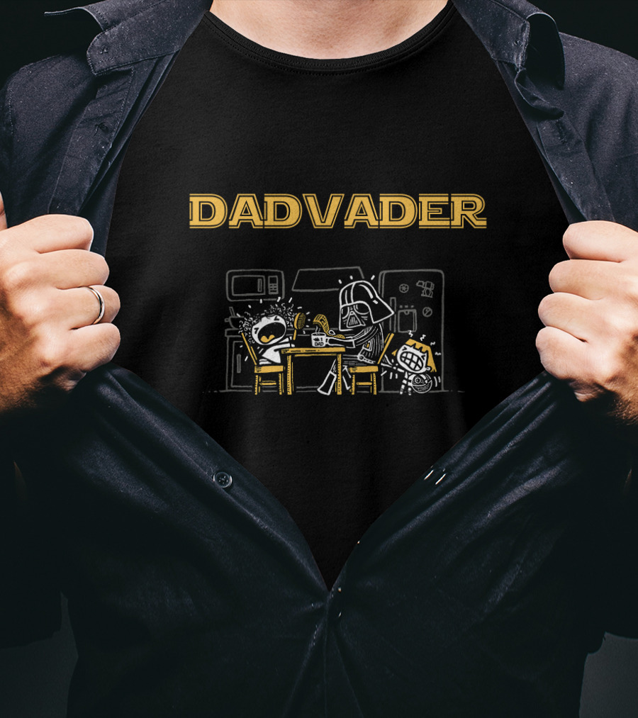 Dadvader Father's Day Star Wars Breakfast Scene T-Shirt
