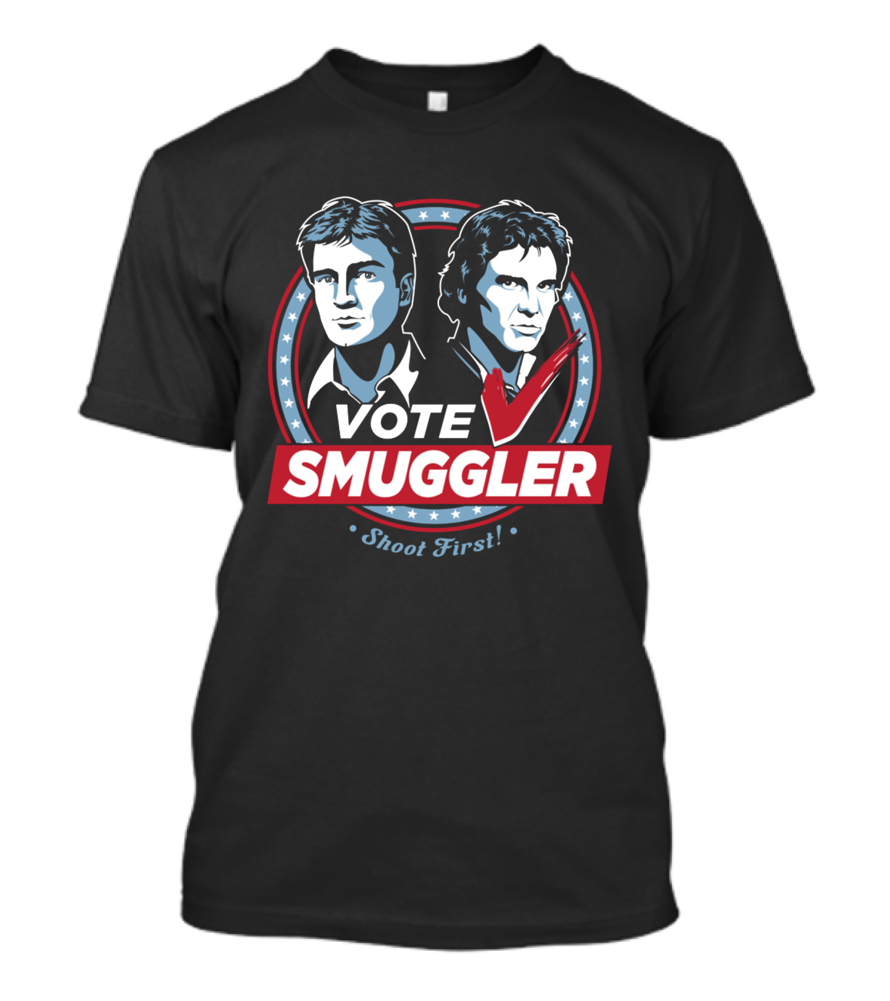 Vote Smuggler Shoot First Han Solo Star Wars T-Shirt