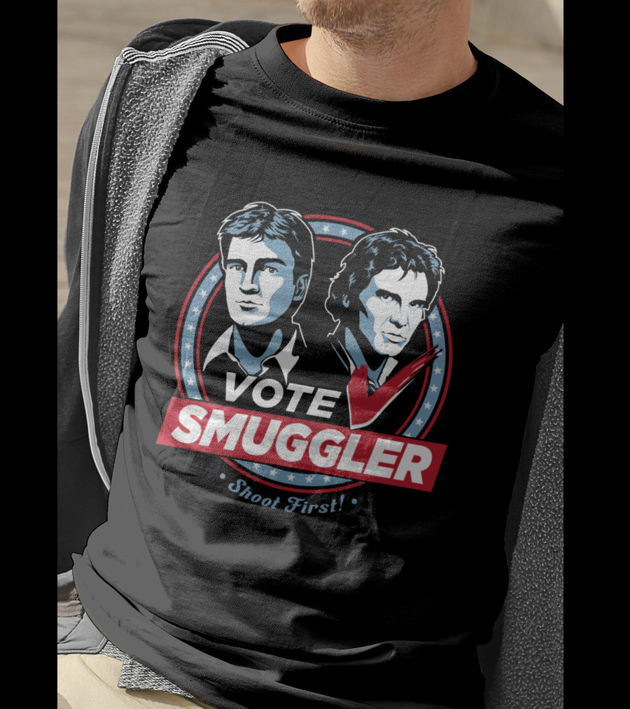 Vote Smuggler Shoot First Han Solo Star Wars T-Shirt