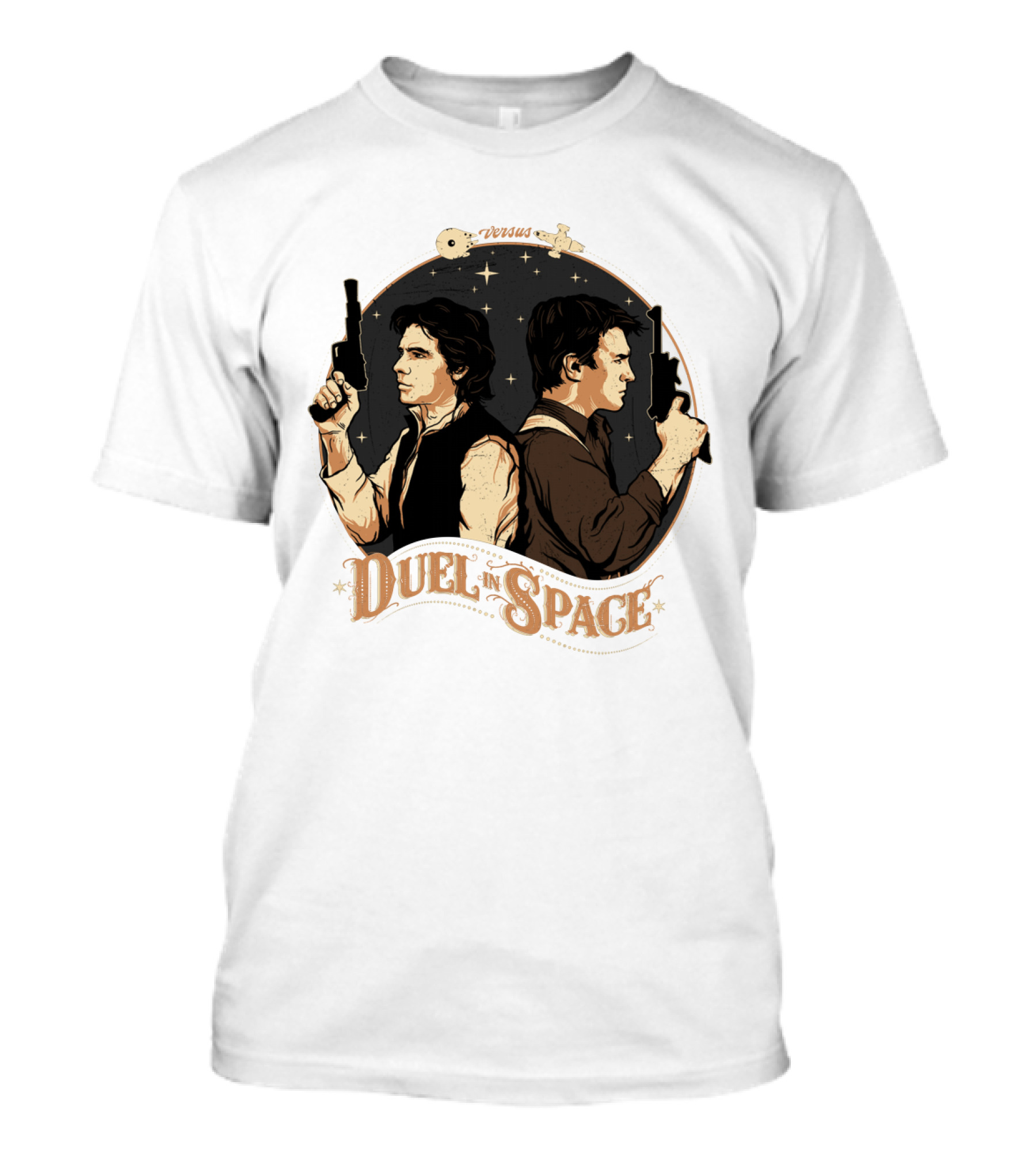 Duel In Space Versus Han Solo Star Wars T-Shirt