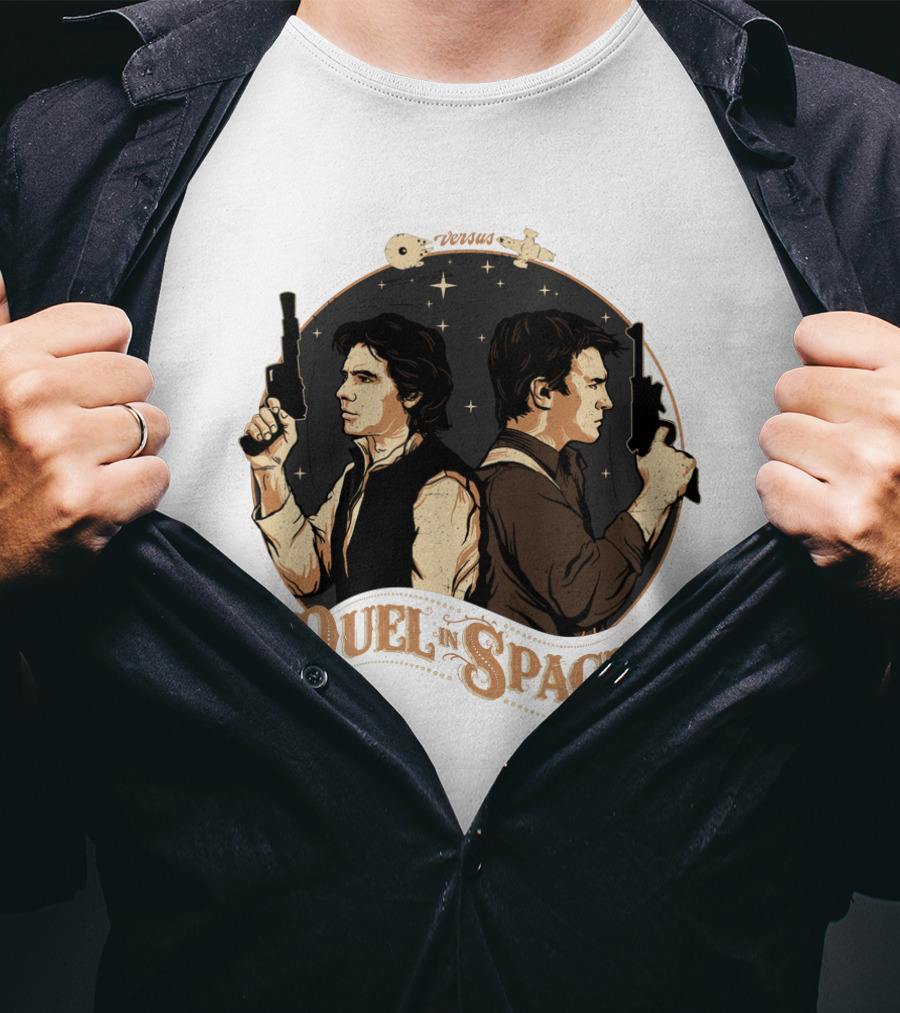Duel In Space Versus Han Solo Star Wars T-Shirt
