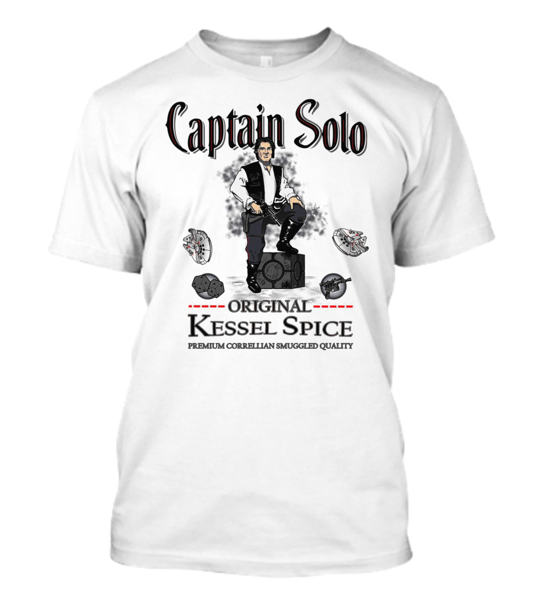 Captain Solo Original Kessel Spice Premium Corellian Smuggled Quality T-Shirt