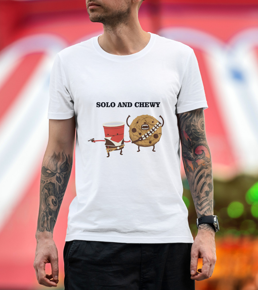 Solo and Chewy Han Solo Cup Cookie Star Wars Mashup T-Shirt