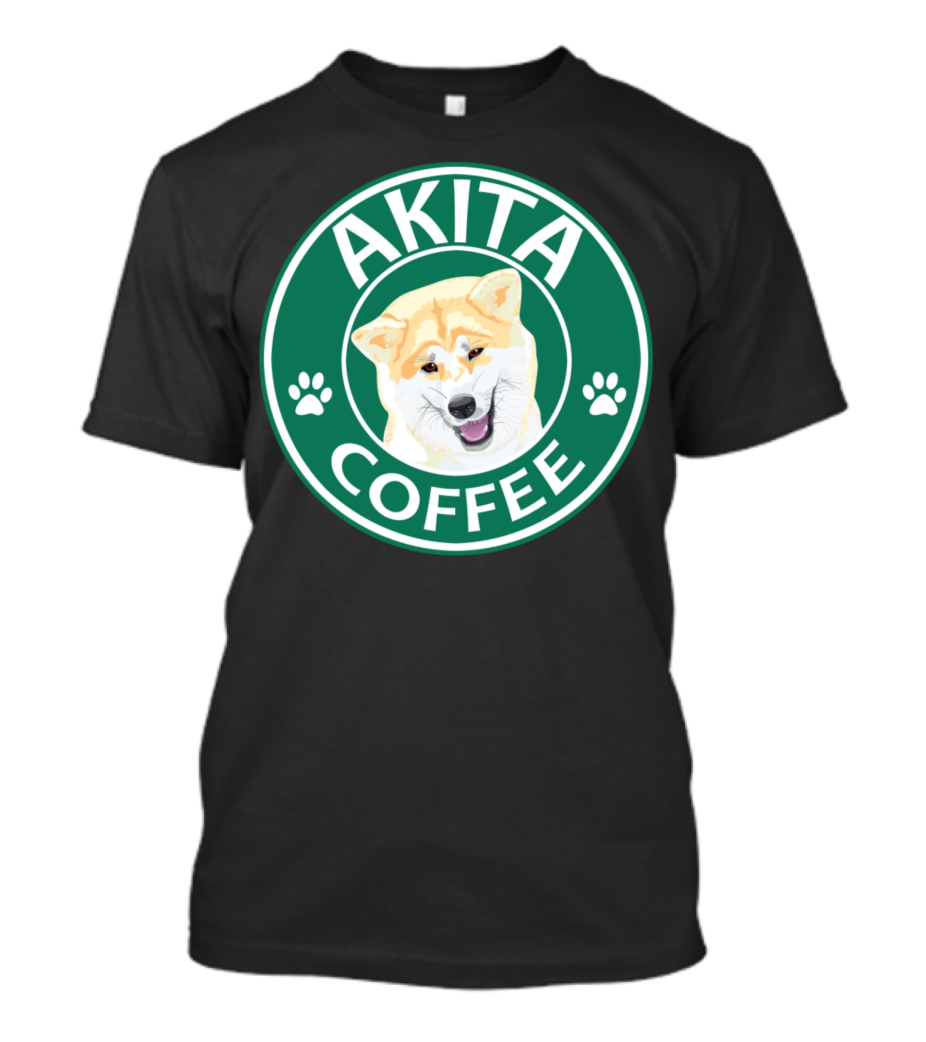 AKITA COFFEE Dog Paw T-Shirt
