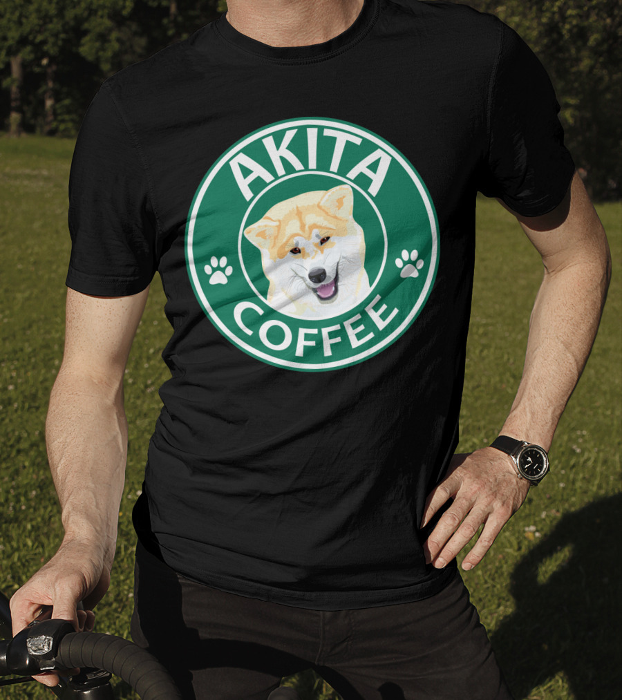 AKITA COFFEE Dog Paw T-Shirt
