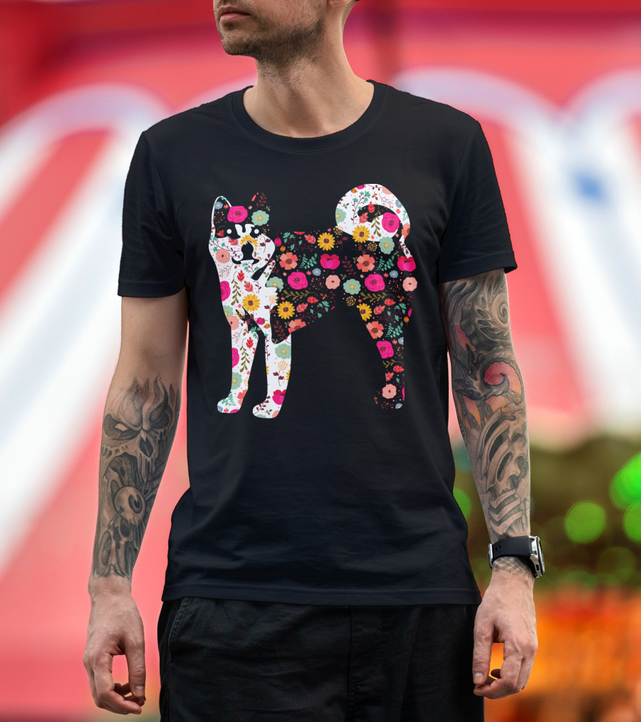 Akita Floral Patterned Body T-Shirt