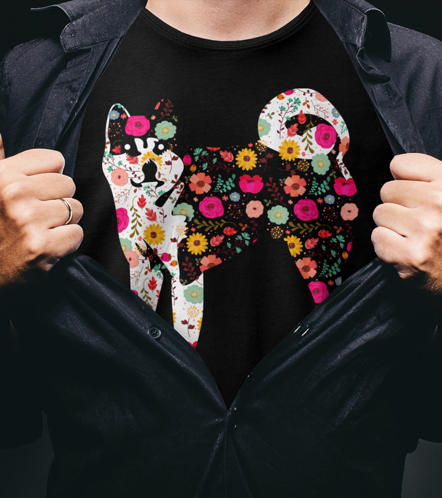 Akita Floral Patterned Body T-Shirt
