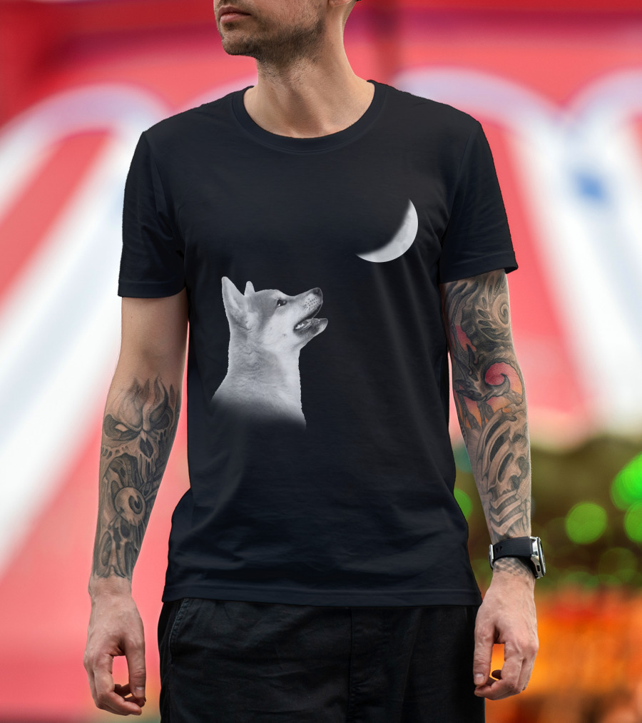 Akita Moonlight Lunar Gaze T-Shirt