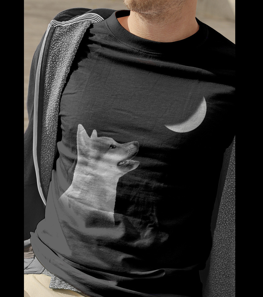 Akita Moonlight Lunar Gaze T-Shirt