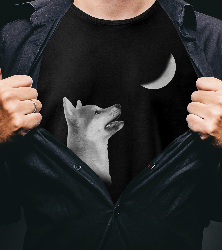 Akita Moonlight Lunar Gaze T-Shirt