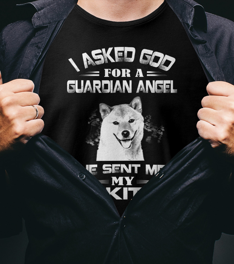 I Asked God For A Guardian Angel He Sent Me My Akita T-Shirt
