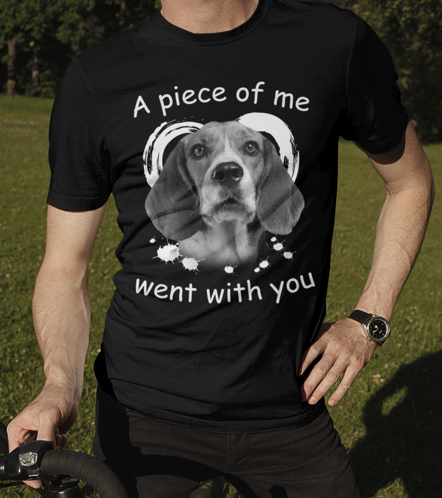 A Piece Of Me Went With You Dog Heart T-Shirt
