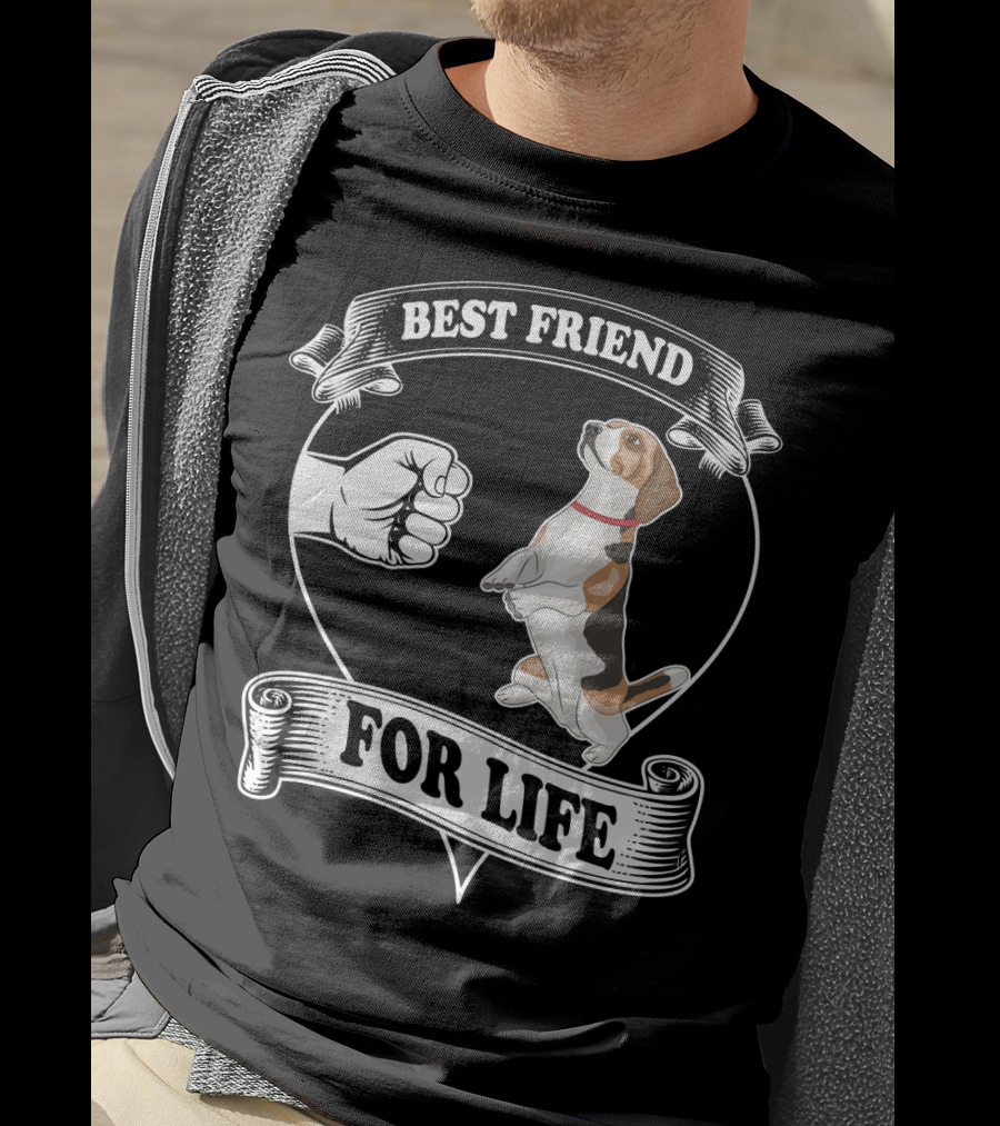 Beagle Best Friend For Life Fist Bump Paw T-Shirt