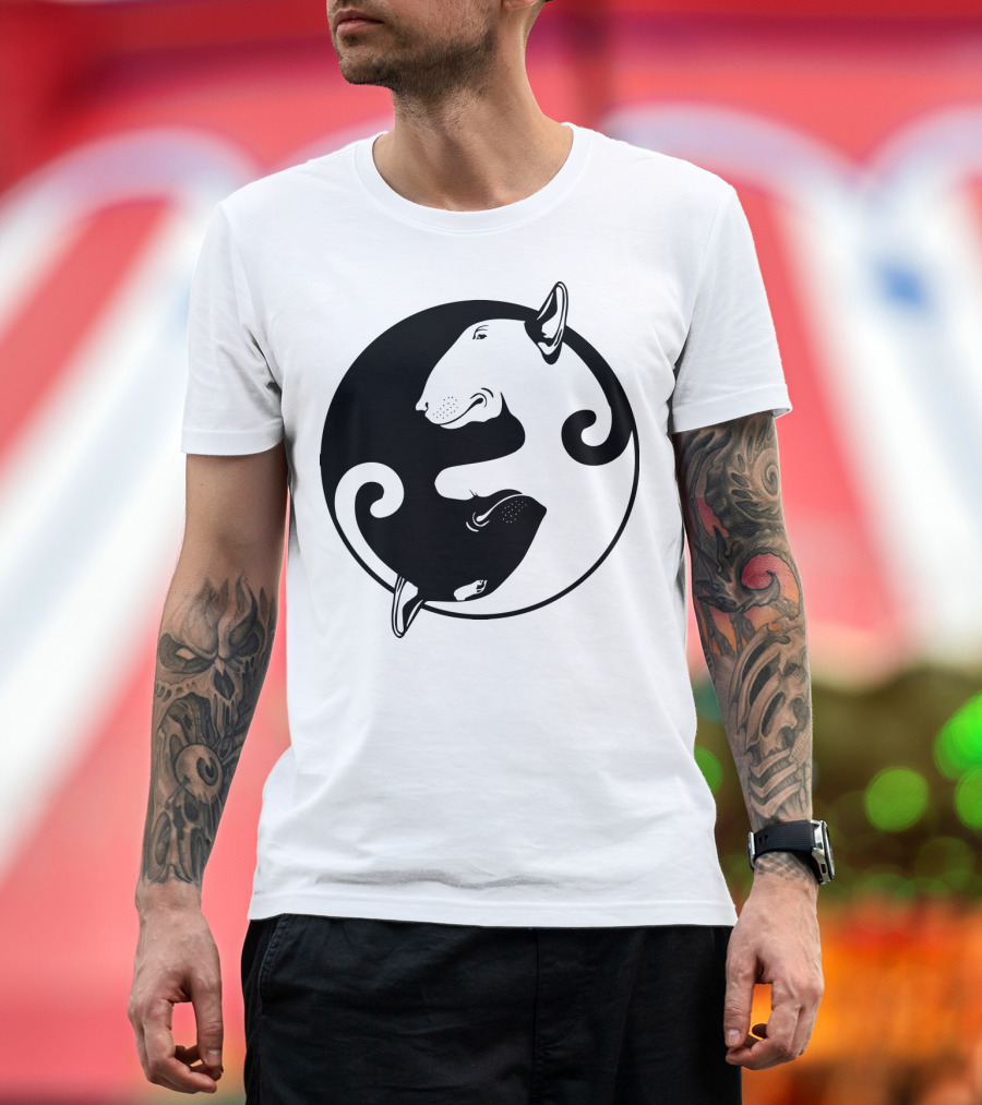 Yin Yang Bullterrier T-Shirt