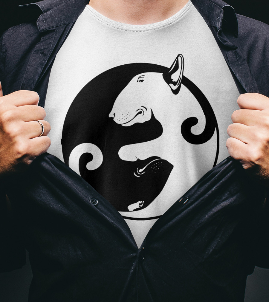 Yin Yang Bullterrier T-Shirt
