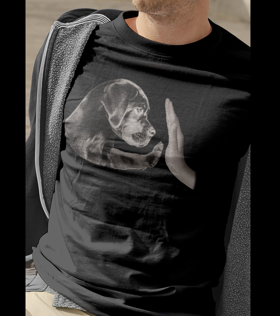 Cane Corso Puppy Paw Highfive With Hand T-Shirt